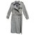 trench femme Burberry vintage  t 40, oversized Coton Polyester Gris  ref.234631