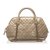 Chanel Brown Matelasse Lambskin Leather Satchel Golden Khaki Metal  ref.234831