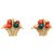 Van Cleef & Arpels "Fruit Baskets" earrings in yellow gold, Coral, chrysoprases and diamonds.  ref.234985