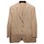 BRIONI / CHAMPAGNE CHECKED JACKET 100% Pure cashmere Sand Silk Wool  ref.235260