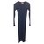 Autre Marque Trial Long Rib Knit Cotton Dress Blue  ref.235516