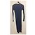 Autre Marque Vestido largo Trial de algodón de canalé Azul - vista 5