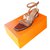 H Hermès sandals Brown Golden Leather  ref.235523