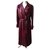 Hermès Coats, Outerwear Dark red Lambskin  ref.235722