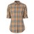 Camisa BURBERRY Vintage Check Stretch Algodão em Sarja Multicor Bege  ref.235852