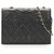 Chanel Black Matelasse Schultertasche aus Lammleder Schwarz  ref.236001