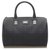 Burberry Black Tonal Check Canvas Boston Bag Multiple colors Leather Cloth Pony-style calfskin Cloth  ref.236022