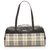 Burberry Brown House Check Canvas Shoulder Bag Multiple colors Beige Leather Cloth Pony-style calfskin Cloth  ref.236053