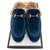 Gucci mulas de Princetown Blue Azul Veludo  ref.236107