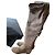Botas SHY de camurça com joelho com zíper Taupe