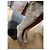 Botas SHY de camurça com joelho com zíper Taupe - vista 7