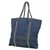 CHANEL borsa shopping con catena coco mark donna borsa blu x hardware argento Silver hardware  ref.236244