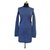 Chanel Vestido bizance metalizado Azul Casimira  ref.236873