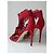 Sandalias Jimmy Choo de piel roja con cremallera - vista 4