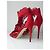 Sandalias Jimmy Choo de piel roja con cremallera - vista 5