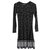 Michael Kors B&W Floral Jersey Dress Black Polyester  ref.237091