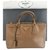 Saffiano Prada Handbags Caramel Leather  ref.237119