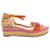 Christian Louboutin Pyraclou 60 Low Wedged Sandals Multiple colors Cloth  ref.237157