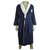 Hermès Hermes Blue & Lavender Soft Cotton Men's Bathrobe Dressing Gown w. Emblem  ref.237224