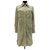 Chanel iconic Make Fashion Not War suit Khaki Suede  ref.237240