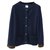 Giacca cardigan blu navy Paris-Byzance con gioielli in cashmere Chanel Cachemire  ref.237281