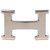 Hermès Constance belt buckle 37mm in shiny palladium-plated silver metal Silvery Steel  ref.237343