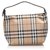 Burberry Brown House Check Canvas Handbag Multiple colors Beige Leather Cloth Pony-style calfskin Cloth  ref.237636