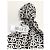 Burberry FOULARD CAPELLI MONOGRAMMA BIANCO NERO - vista 7
