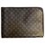 Louis Vuitton Porte documents, wallet Brown Synthetic  ref.237893