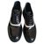 Prada Oxford Black White Leather  ref.238051