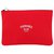 Hermès Clutch Tasche Rot Polyamid  ref.238076