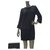 Chanel  Black CC Logo Button Knitted Dress Sz 38 Cashmere  ref.238156