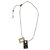 Dior Necklaces Black Silvery Steel  ref.238361