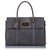 Mulberry Gray Embossed Bayswater Suede Handbag Grey Leather  ref.238482