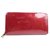 Louis Vuitton Zippy Wallet Cuir vernis Rouge  ref.238595