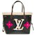 Limited edition - Unavailable - Louis Vuitton Neverfull MM Teddy leather tote bag, fur and canvas, new condition! Brown Black Cloth  ref.238665