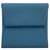 Hermès Porte-monnaie Bastia Cuir Bleu clair  ref.238843