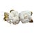 Chanel Grande broche branche de camélias Tissu Blanc  ref.239038