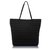 Fendi Black Zucchino Canvas Tote Bag Leather Cloth Pony-style calfskin Cloth  ref.239183