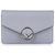 Fendi Blue F is Fendi Leather Wallet on Chain Cuir Veau façon poulain Bleu Bleu clair  ref.239224