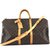 Louis Vuitton Keepall 55 Tela do monograma de Bandouliere Marrom Couro  ref.239292