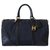 Chanel Travel bag Black Leather Cloth  ref.239345