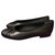 Chanel Zapatillas de ballet Negro Cuero  ref.239419