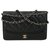 Wallet On Chain Chanel Bolsos de mano Negro Cuero  ref.239524