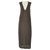 Autre Marque Boucle Knit Maxi Dress Dark brown Silk Nylon  ref.239607