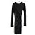 T By Alexander Wang Vestido drapeado negro