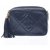 Pochette Chanel porté épaule Cuir Bleu Marine  ref.239628