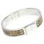 Hermès Hermes Silver Loquet Enamel Bracelet Silvery Metal  ref.239791