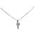 Gucci Silver Cross Pendant Necklace Silvery Metal  ref.239847