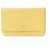 Carteira Chanel em corrente Amarelo Couro  ref.239880
